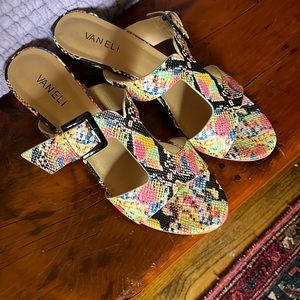 Beautiful multi colored sandals
